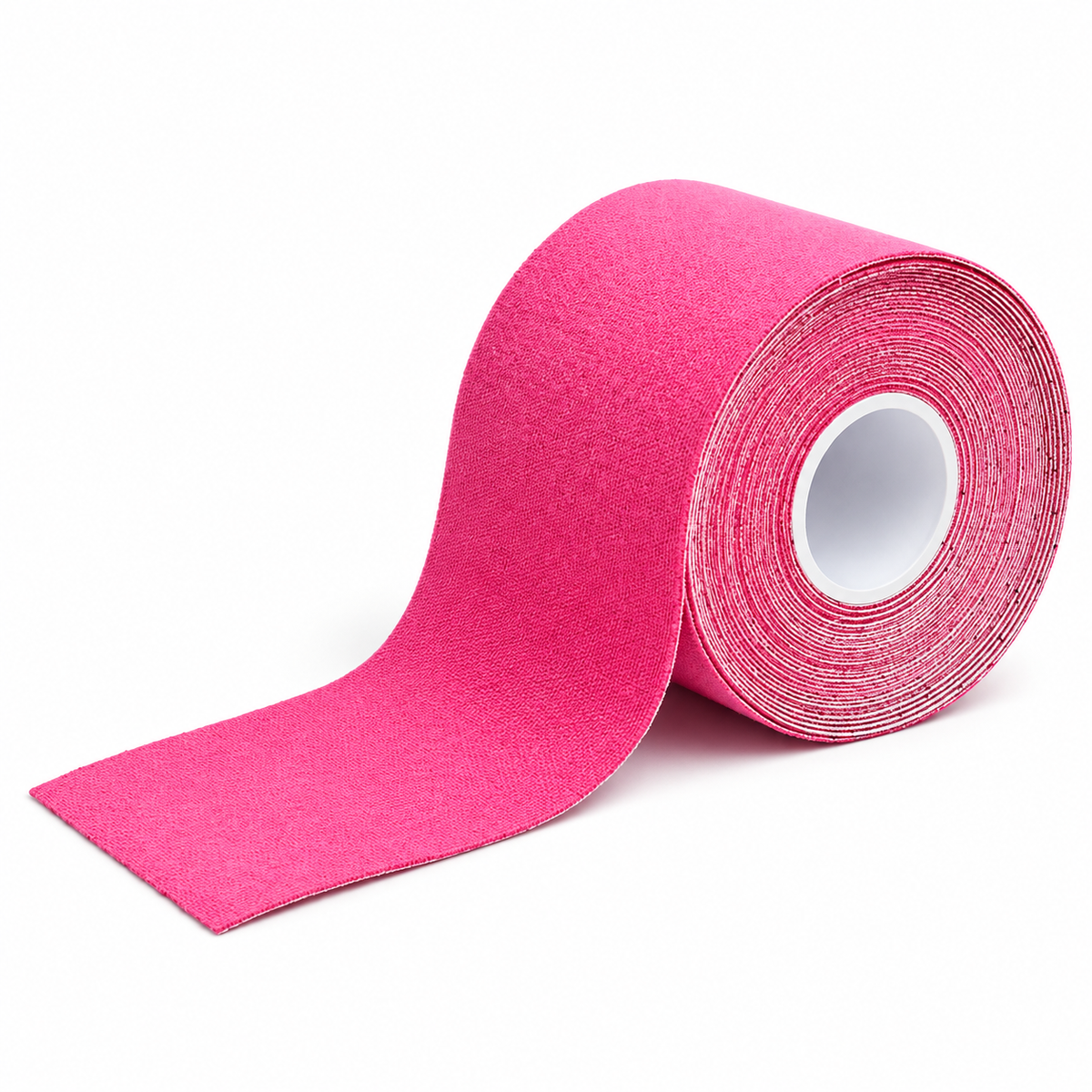 Cinta adhesiva Leukotape K color rosa, de 5 cm x 5 m, diseñada para aplicaciones de kinesiología y soporte funcional.
