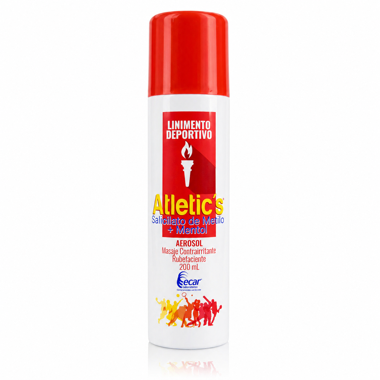 Linimento deportivo Atletic’s aerosol 200 ml Ecar para alivio muscular con mentol