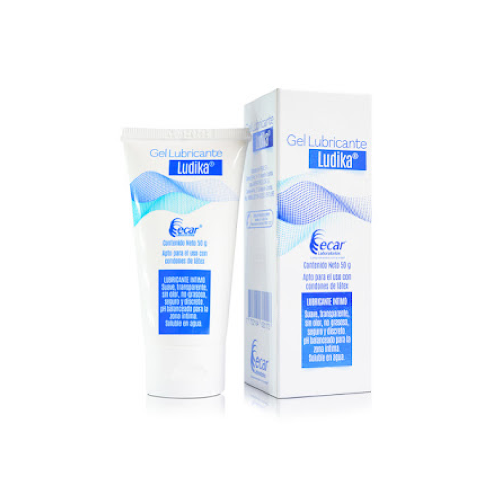 LUDIKA gel lubricante TBO 50 g, presentación del producto con textura suave e hidratante