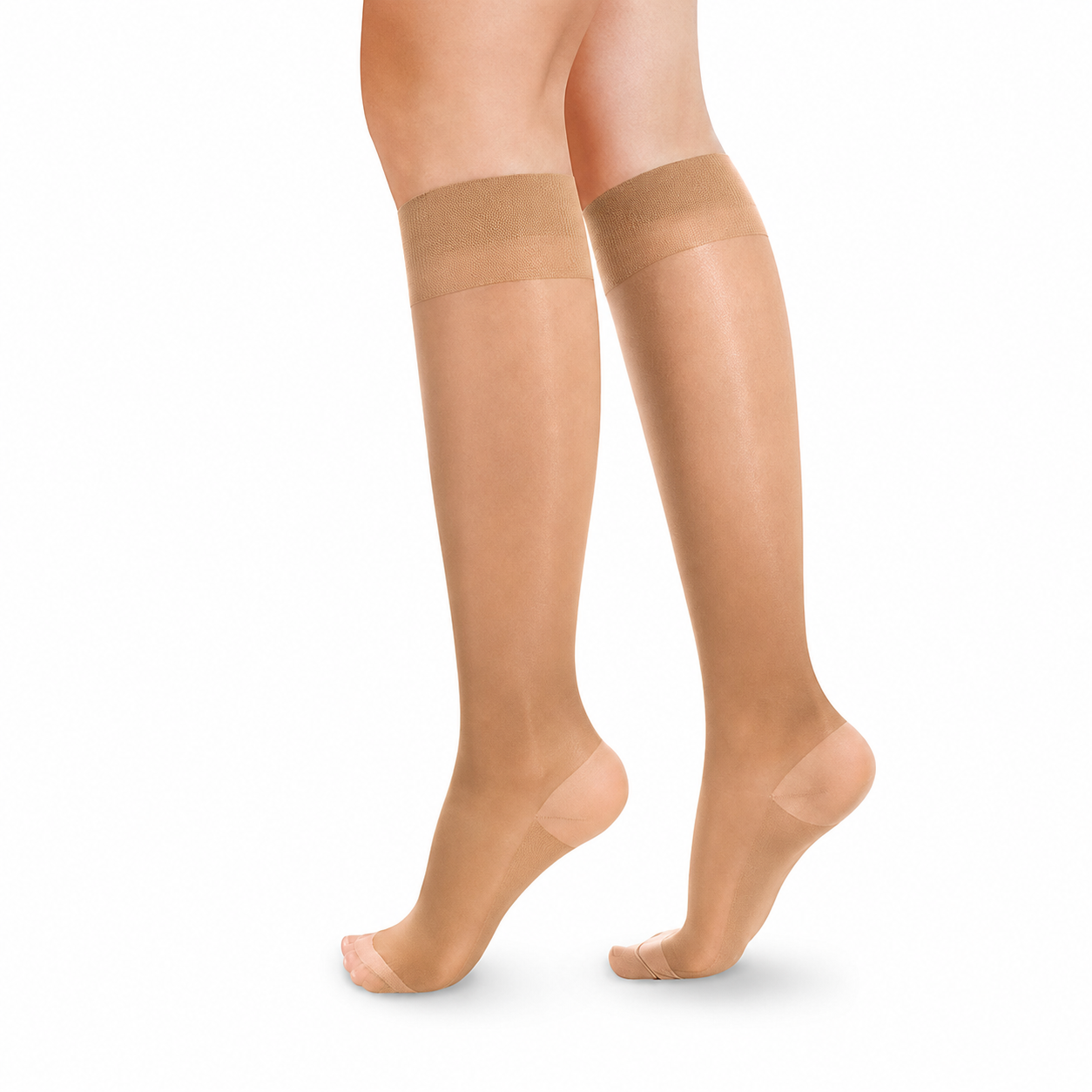 Media de compresión para dama hasta la rodilla, compresión baja, talla S color Sahara, referencia 1113P0101.
