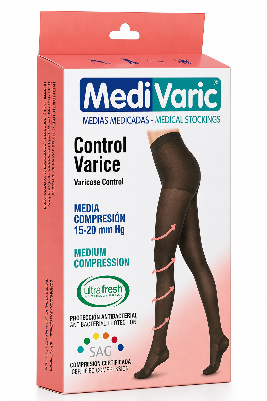 Media Dama Opaca Cadera Com. Talla S Negra - Medivaric