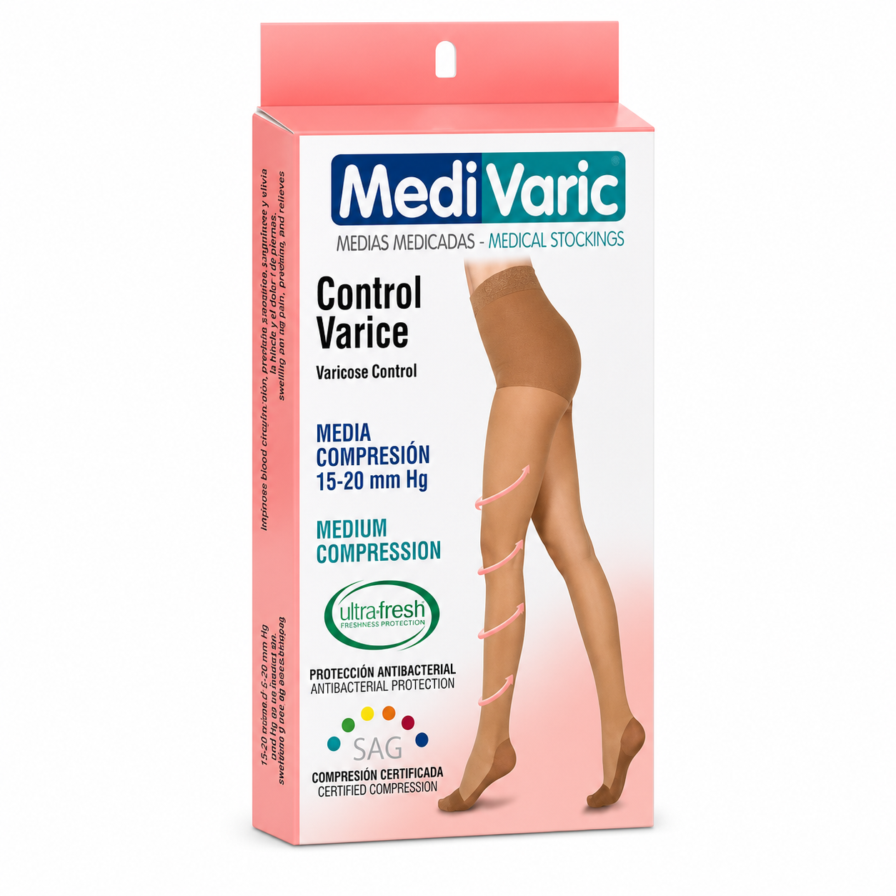Media Dama Transparente Cadera Com. Talla M Beige - Medivaric