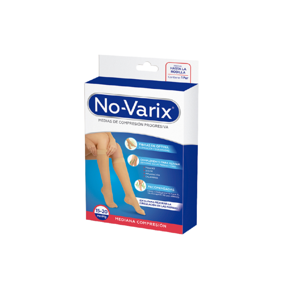 Media No-Varix hasta la rodilla color visone talla medium referencia 10105543 para descanso y mejora de la circulación en las piernas
