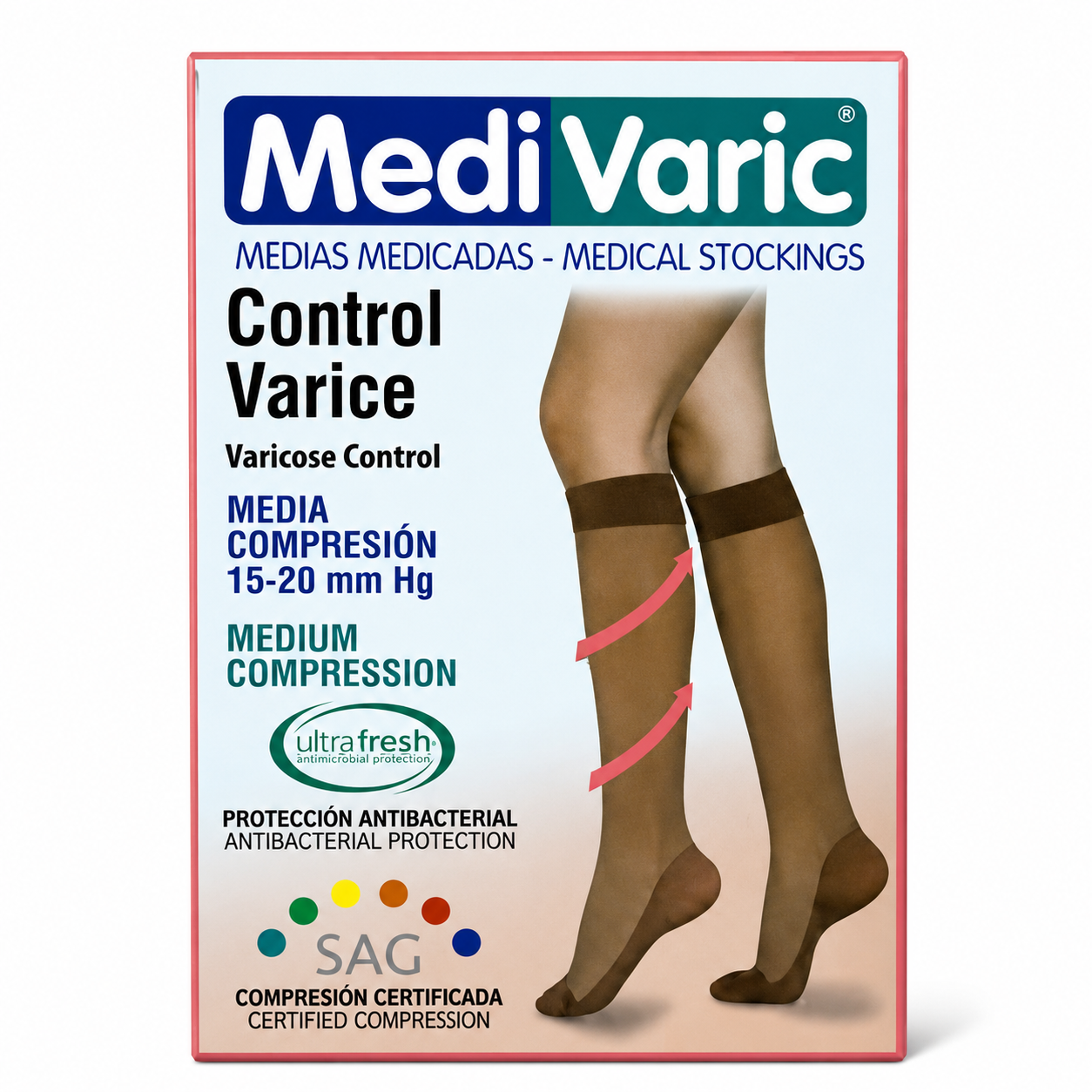 Medivaric Media Compresión Dama Rodilla T-M Sahara 1123