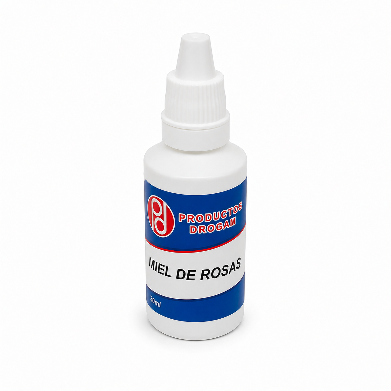 Miel de Rosas x 30 ml solución tópica en frasco plástico con aplicador tipo gotero.
