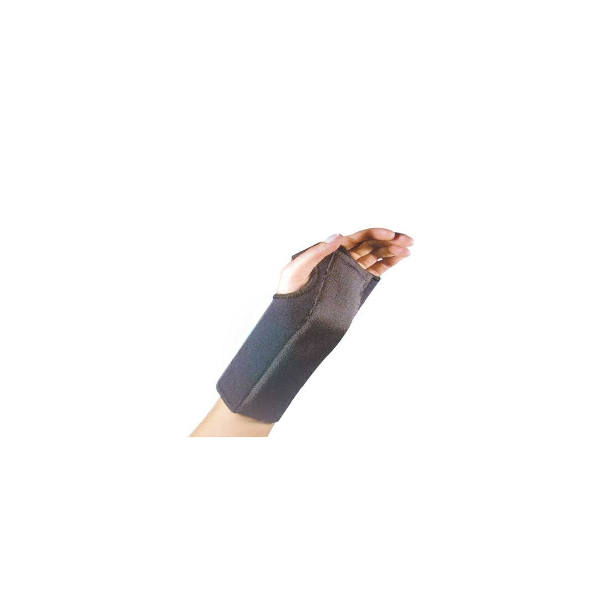 Muñequera Brace Universal Plus 18490NM derecha, diseñada para soporte en el túnel carpiano, color negro, material textil, ajuste ergonómico.