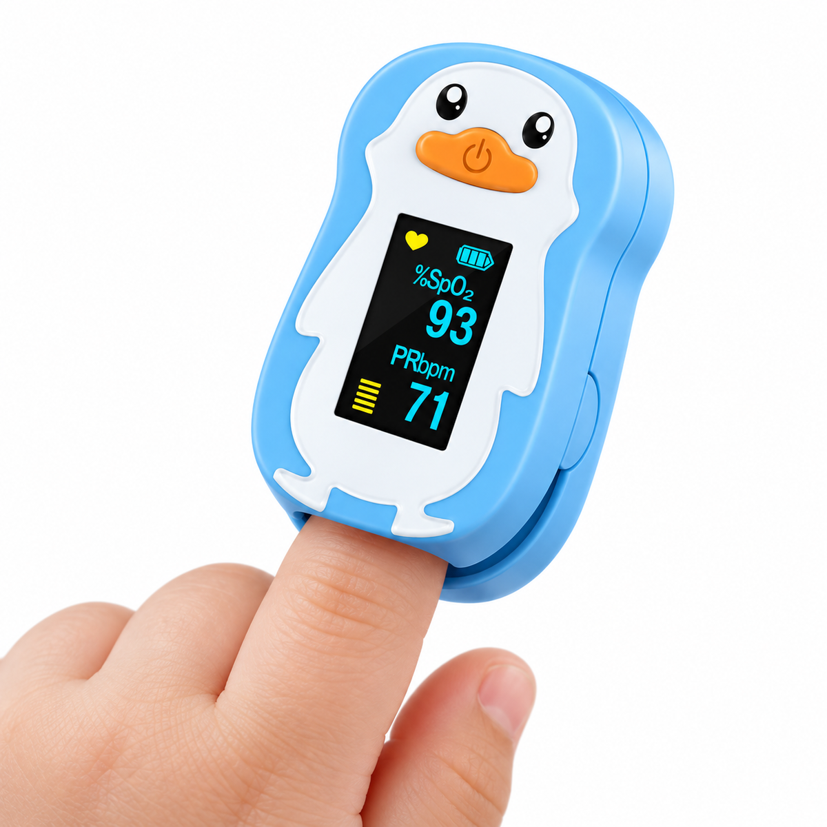 Oxímetro pediátrico Lifen referencia FS20P, con diseño compacto para apoyar la medición de SpO2 y pulso en niños.