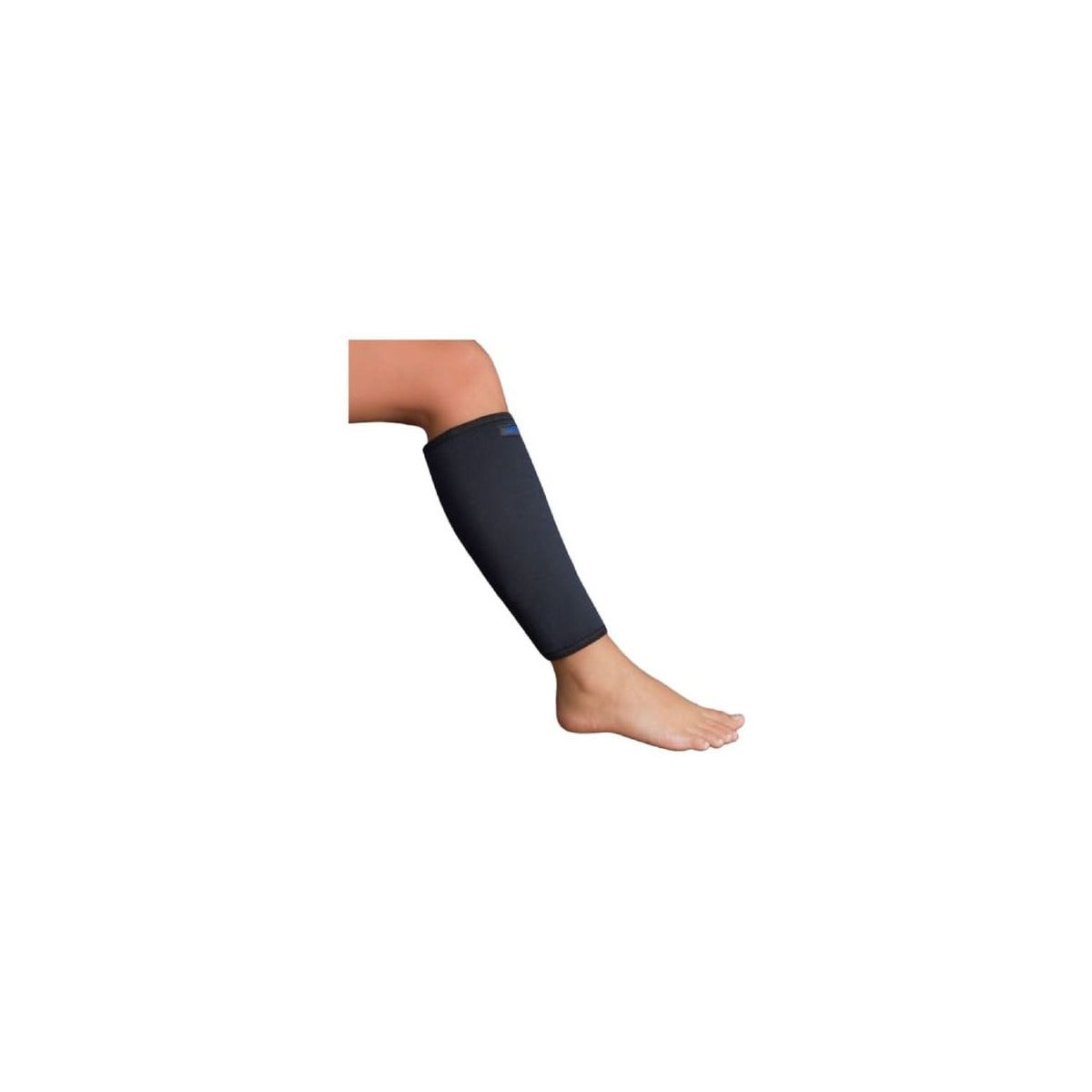 Pantorrillera KAMEX MD 18345N, ortesis de neopreno negro para soporte y recuperación muscular en pantorrillas, talla M.