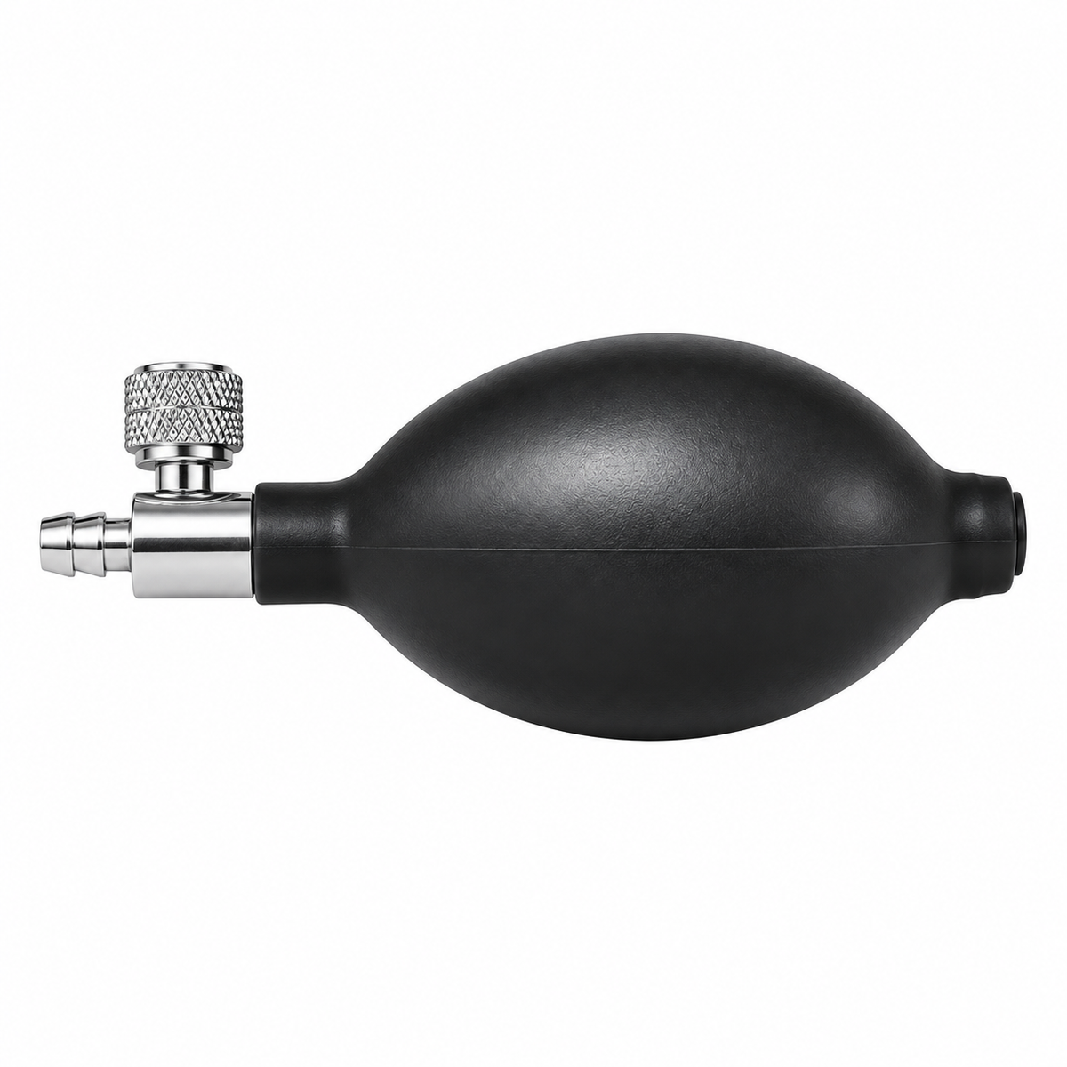 Pera de látex Lenz referencia PR-LTX para tensiómetro manual, diseñada para generar el inflado del brazalete durante la toma de presión arterial.
