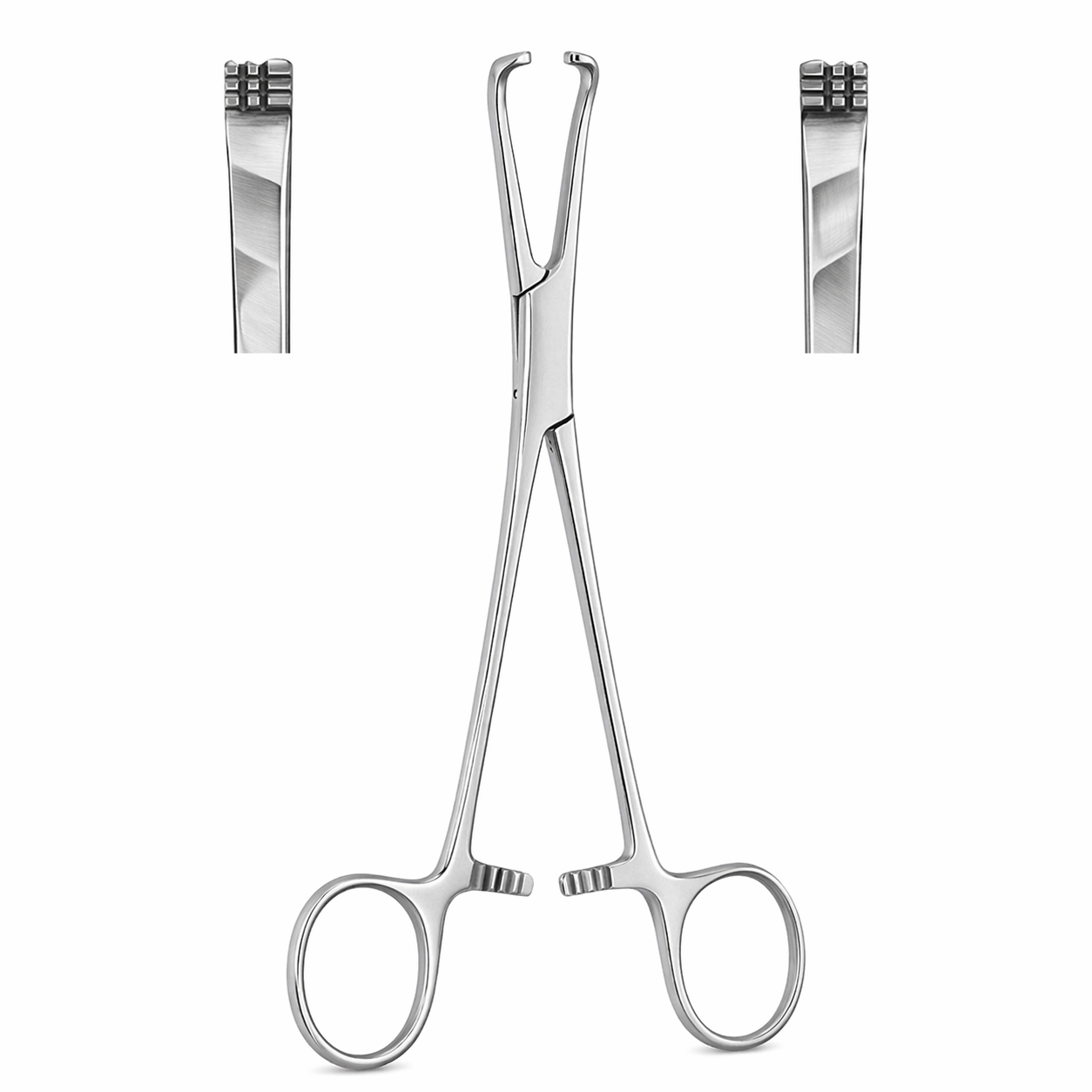 Pinza Allis 15 cm profesional ref 03301615, instrumental quirúrgico de acero inoxidable para sujeción de tejidos