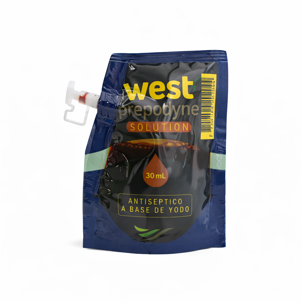 Prepodyne Solución, antiséptico líquido viscoso de color ámbar, 1.0% de yodo, en envase de 100 ml, para uso externo en piel.