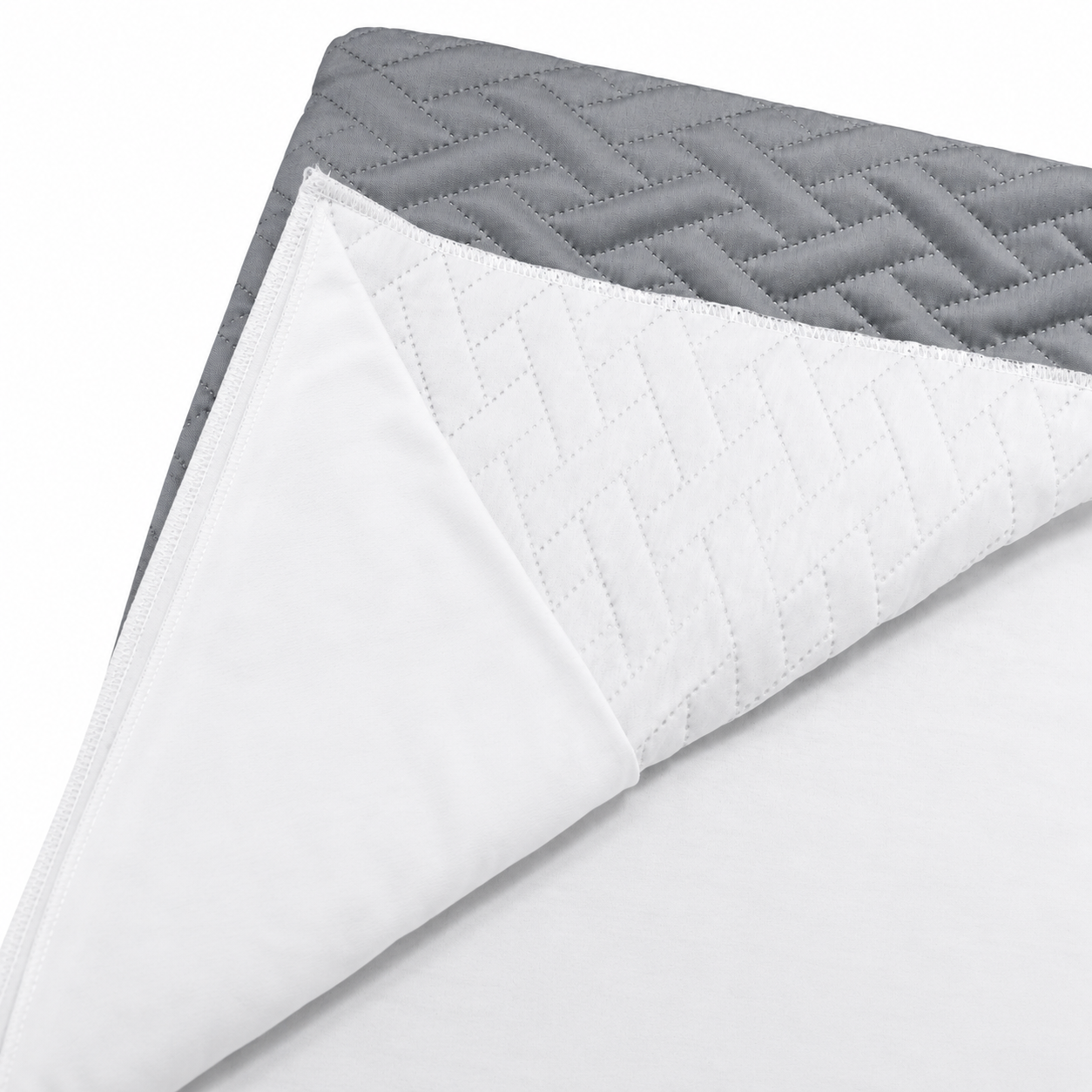 Protector de Colchón Antifluido 90 x 70 cm Blanco/Gris Kromia
