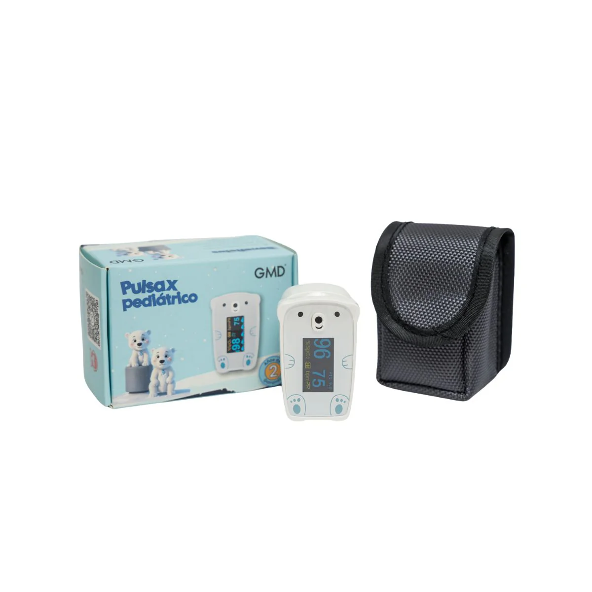 Pulsioxímetro pediátrico Pulsax GMD GMDPX-500A para medición de saturación de oxígeno y pulso en niños