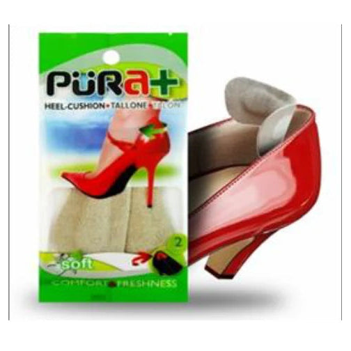 Protector de talón de látex PURA+, talla única, color blanco, diseñado para ofrecer comodidad y protección en el uso diario.