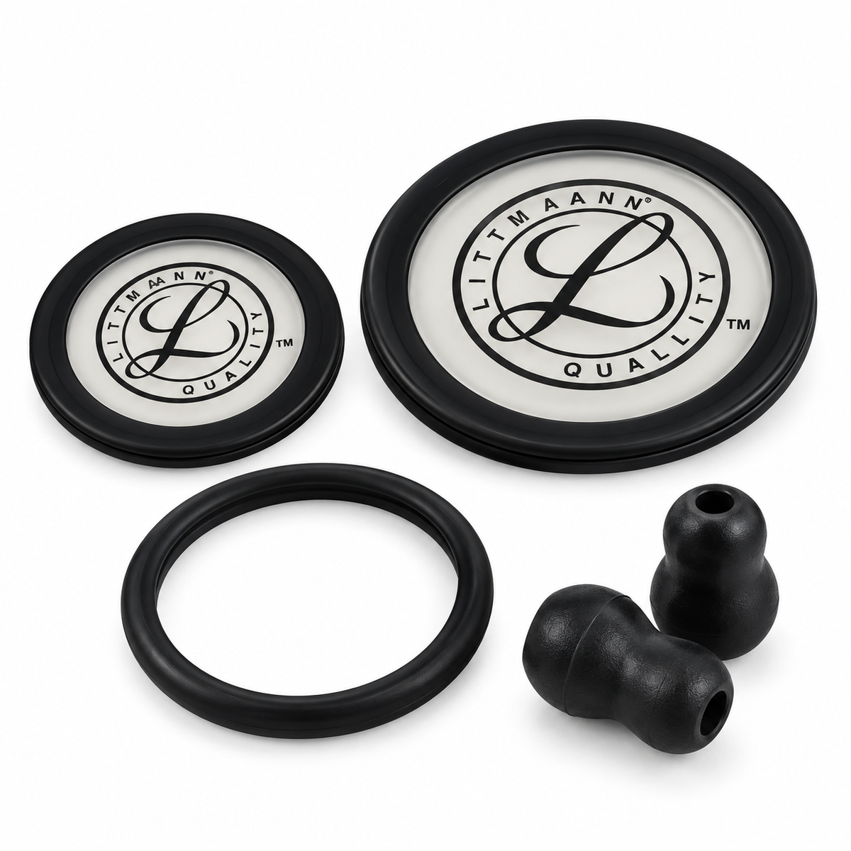 Repuesto 3M Littmann negro para estetoscopios Classic III y Cardiology IV, diseñado para reemplazar componentes compatibles.