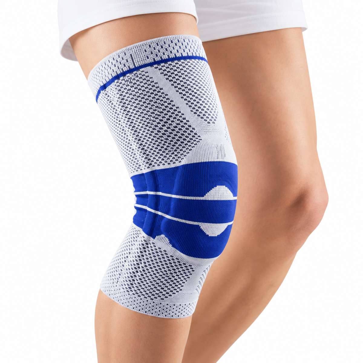 Rodillera estabilizadora Ortotex con gel, talla L, diseñada para brindar soporte, compresión y estabilidad a la rodilla.