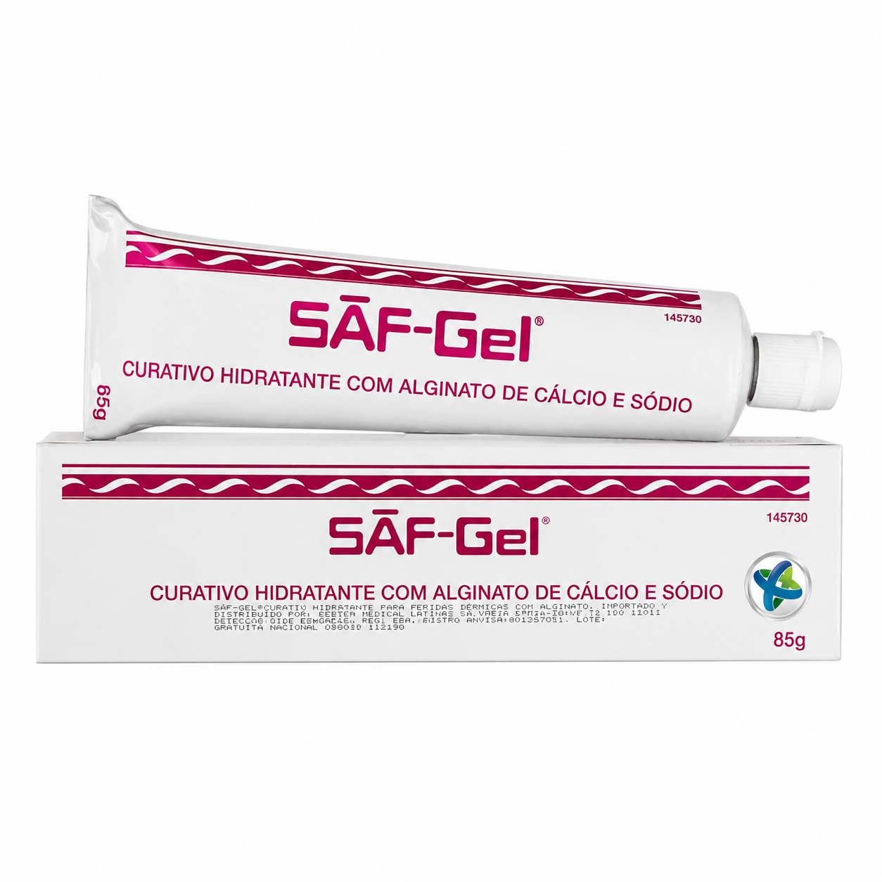 Gel SAF-GEL 85g para hidratación y manejo de heridas con presentación tópica profesional en tubo y caja