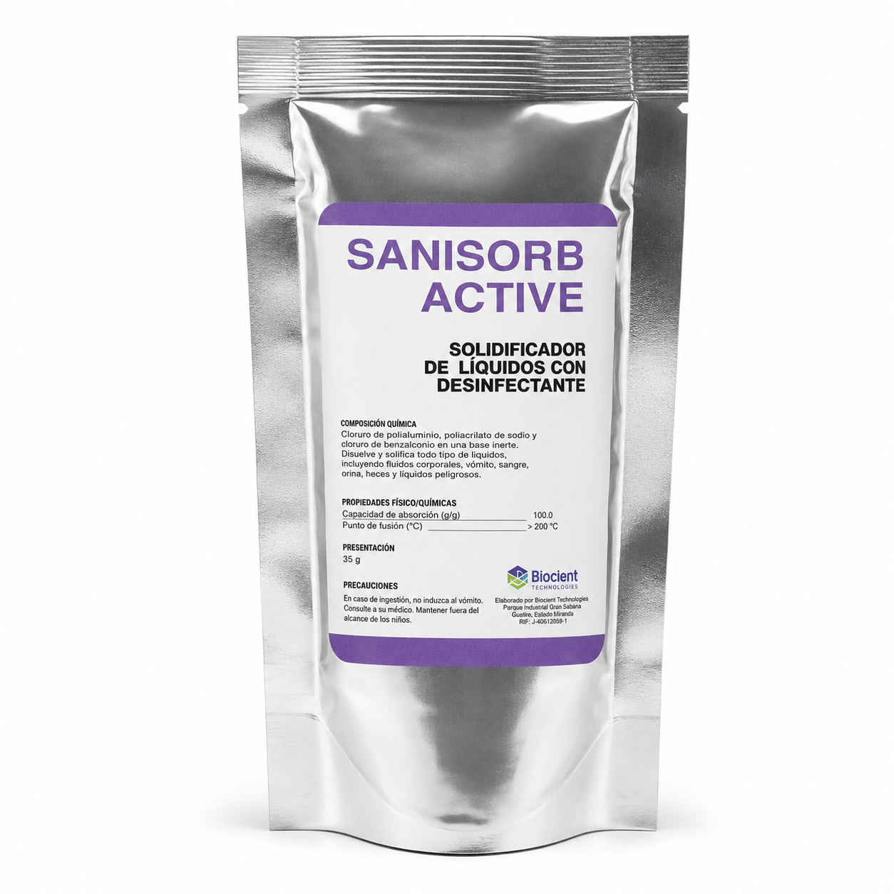 Sanisorb Active Bolsa 35g - Absorbente Antibacteriano