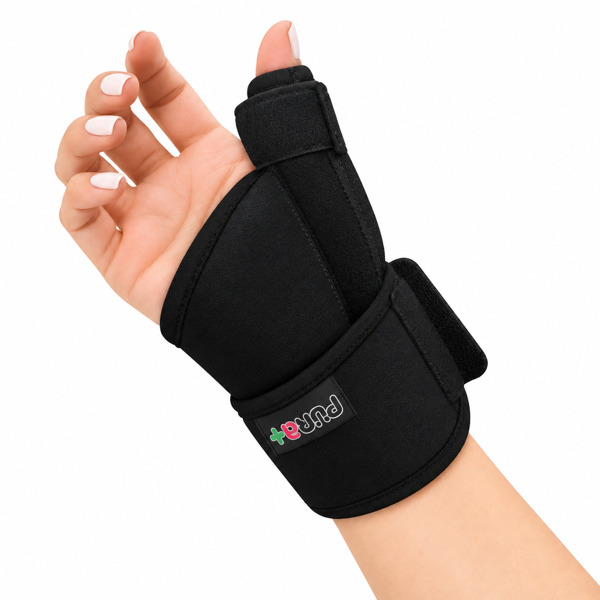 Inmovilizador de dedo pulgar Pura referencia 4437, diseñado para brindar soporte, estabilidad y ajuste durante la recuperación.