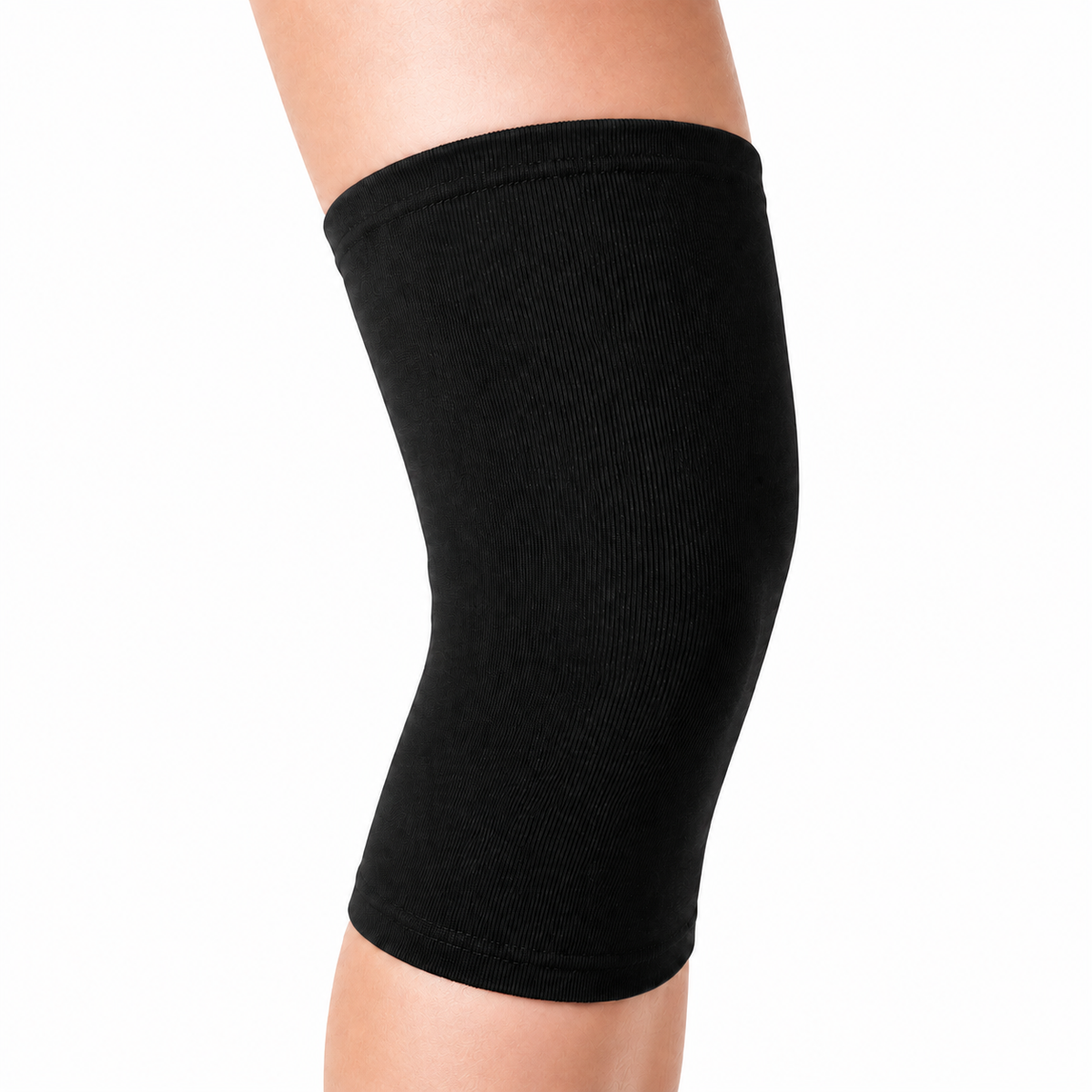 Rodillera elástica Neoflex talla S color negro, referencia KN-001-S, diseñada para brindar soporte, compresión y estabilidad a la rodilla.