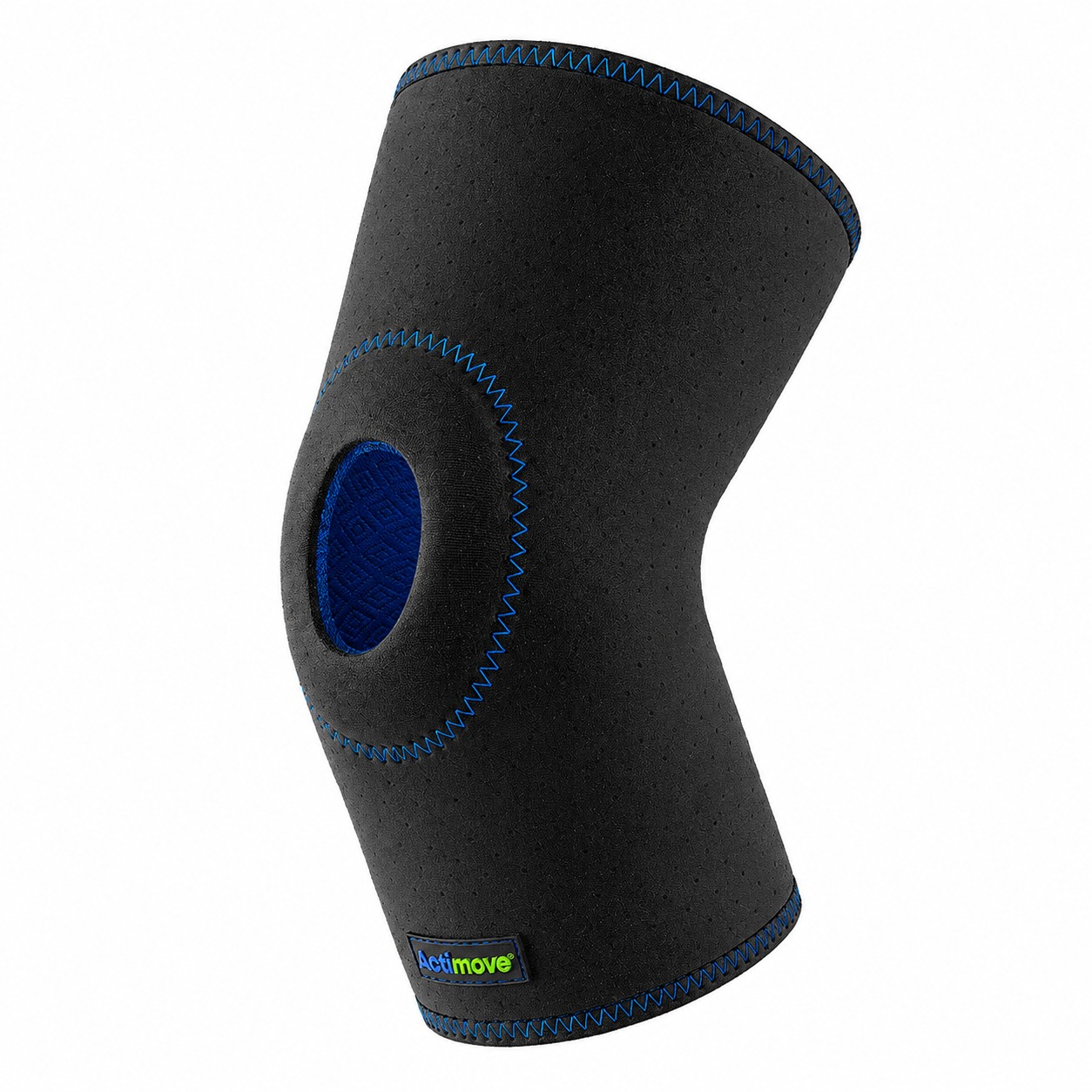 Soporte de rodilla Actimove Sports Edition talla M con patela abierta, diseñado para brindar compresión, estabilidad y soporte durante la actividad física.