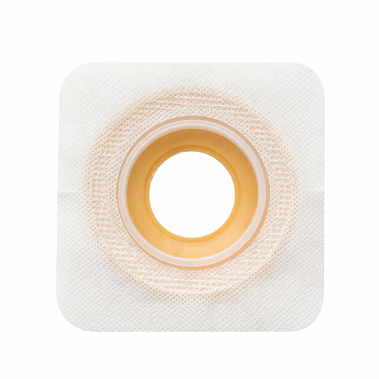 Barrera plana recortable Natura Convatec de 45 mm para ostomía con adhesivo hidrocoloide y ajuste seguro a la piel