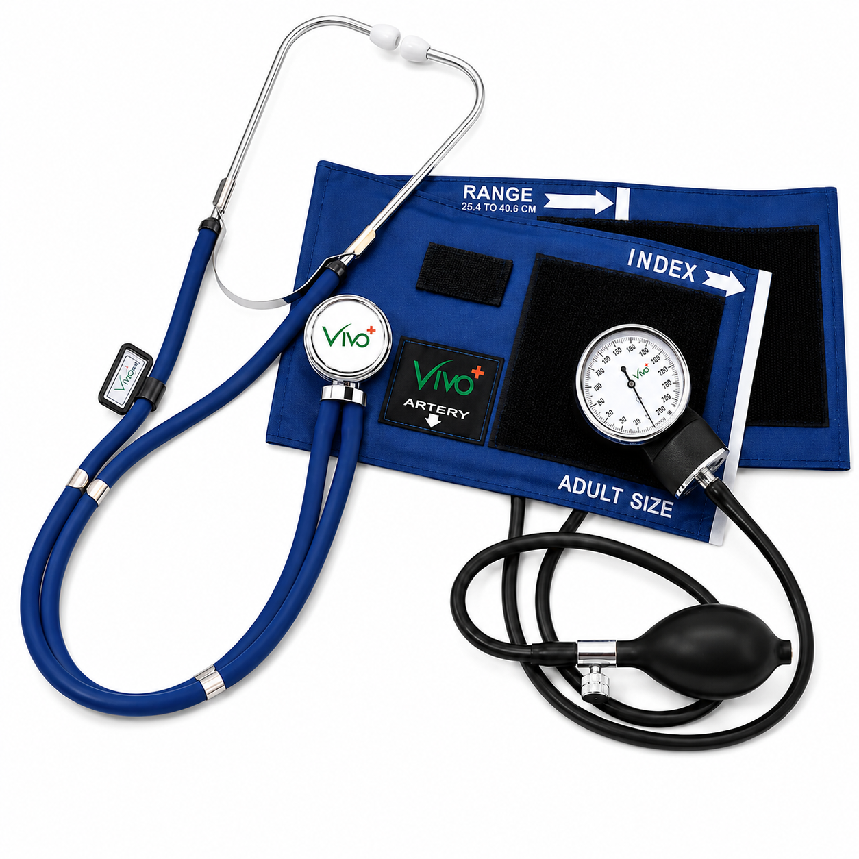 Kit Tensiometro Y Fonendoscopio Doble Campana Vivo+