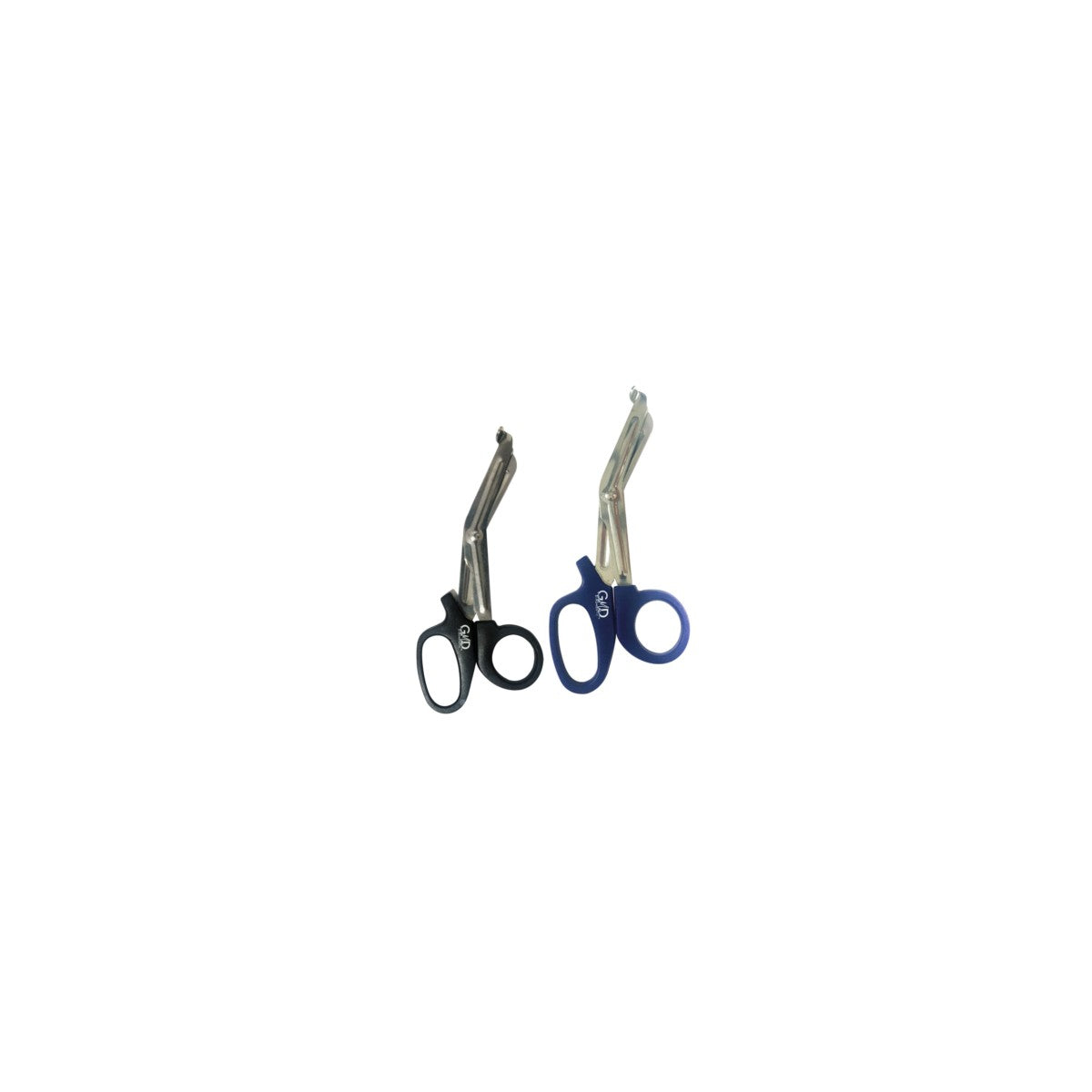 Tijeras GMD BASIC de 5 1/2" con hoja de acero inoxidable y mango de plástico ABS, diseñadas para uso en entornos sanitarios.