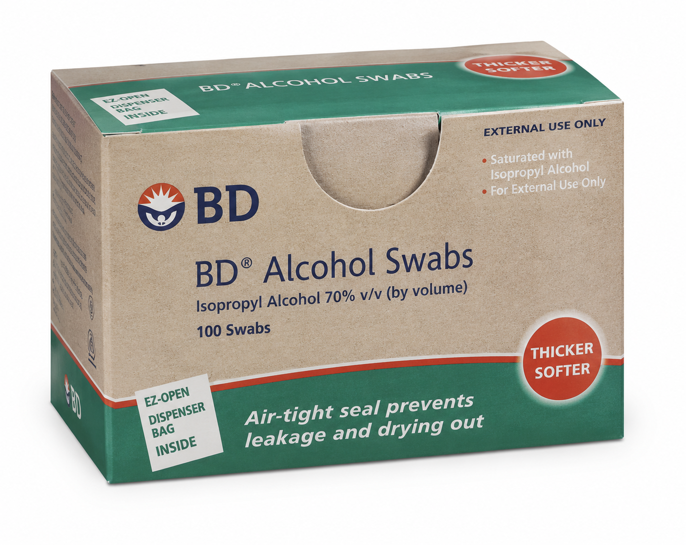 Toallas De Alcohol B.D. 100 Und. Para Desinfección