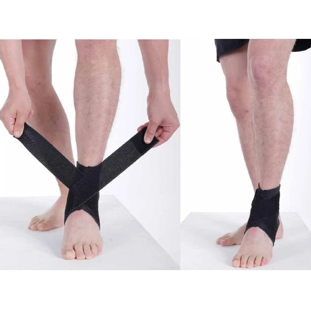 Tobillera Cerrada Medivaric T/S O749p0104, soporte firme en color negro, fabricada en material elástico, diseñada para estabilizar el tobillo.