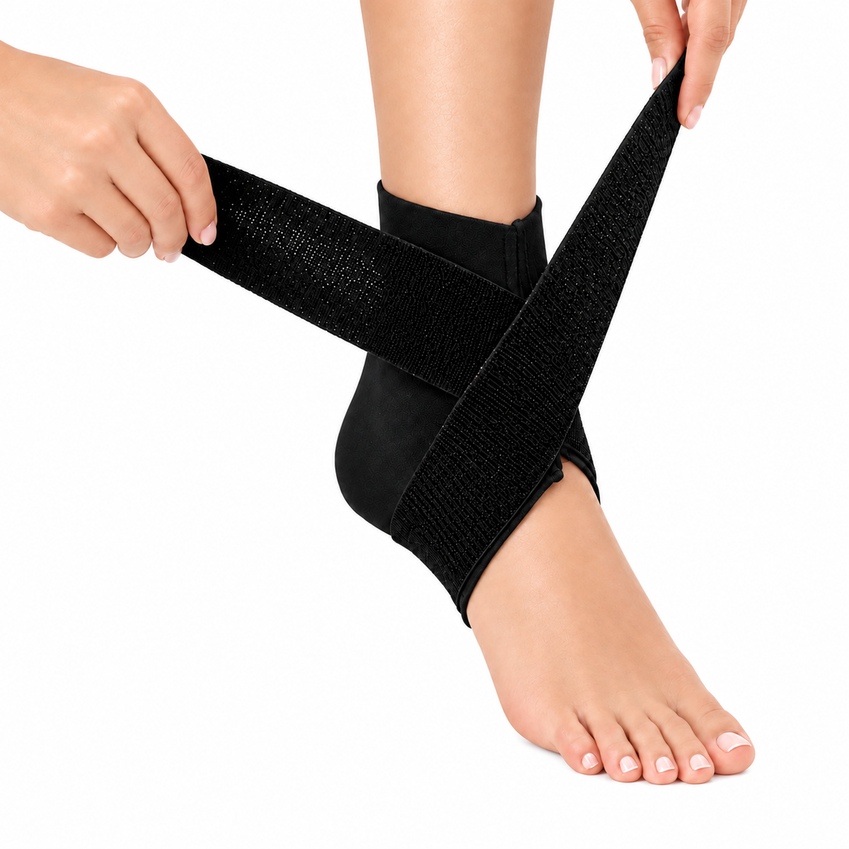 Tobillera cerrada Medivaric talla T-S, referencia O749P0104, diseñada para brindar soporte firme y estabilidad al tobillo.