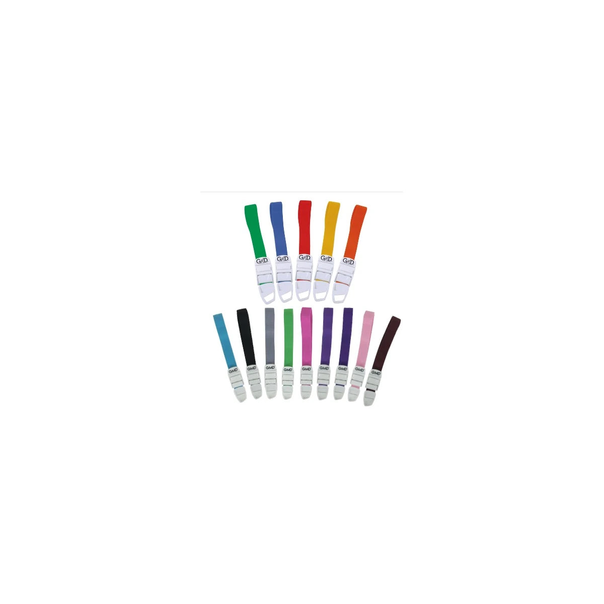 Torniquete elástico GMD-6351-14 de 48x2.6 cm en color rosado, diseñado para uso clínico y primeros auxilios.