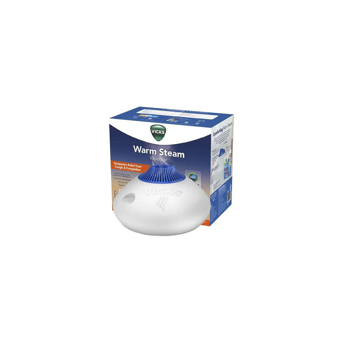 Vaporizador de vapor tibio Vicks V150SGN2-V, diseño en color blanco, dimensiones 24,6 x 23,07 x 30 cm, capacidad de 1,5 galones.