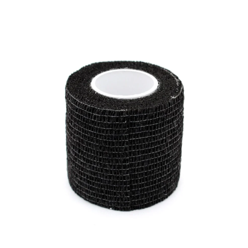 Venda cohesiva negra de 2 pulgadas x 5 yards Medical Supplies Corp para soporte, compresión y uso deportivo o clínico