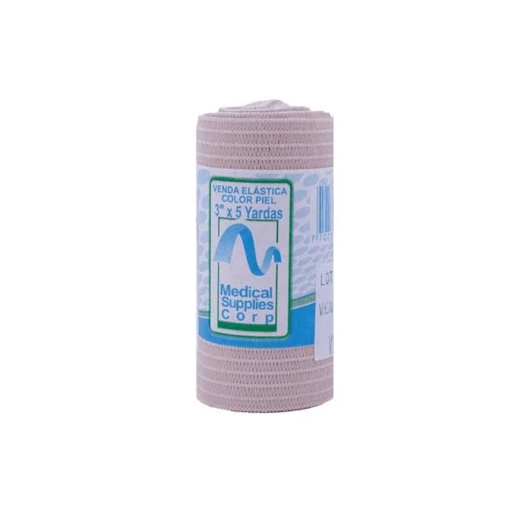 Venda elástica color piel Medical Supplies de 3 pulgadas x 5 pulgadas para soporte, compresión y uso clínico