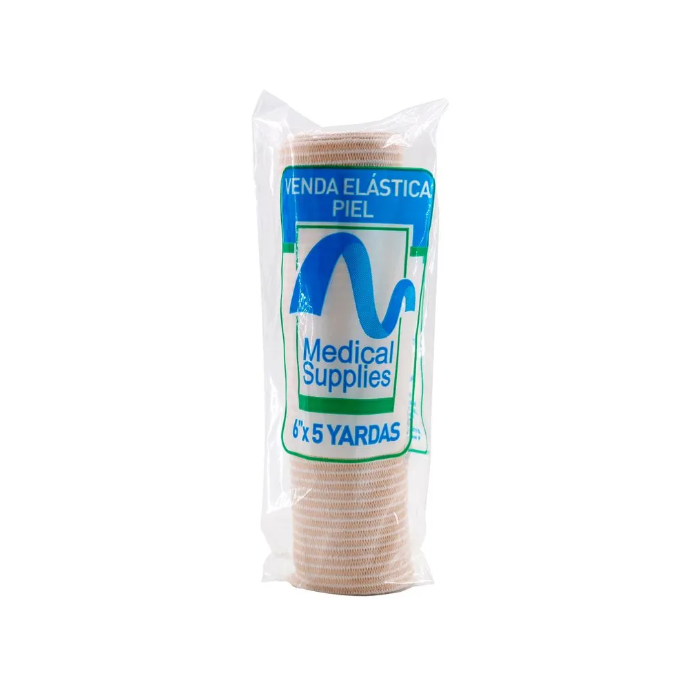 Venda elástica Medical Supplies de 6 pulgadas x 5 pulgadas para soporte, compresión y protección de la piel