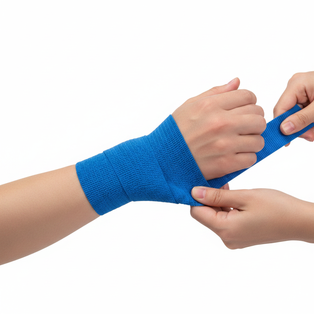 Venda Cohesiva Azul 4" x 5 Yards - Medical Supplies Corp.