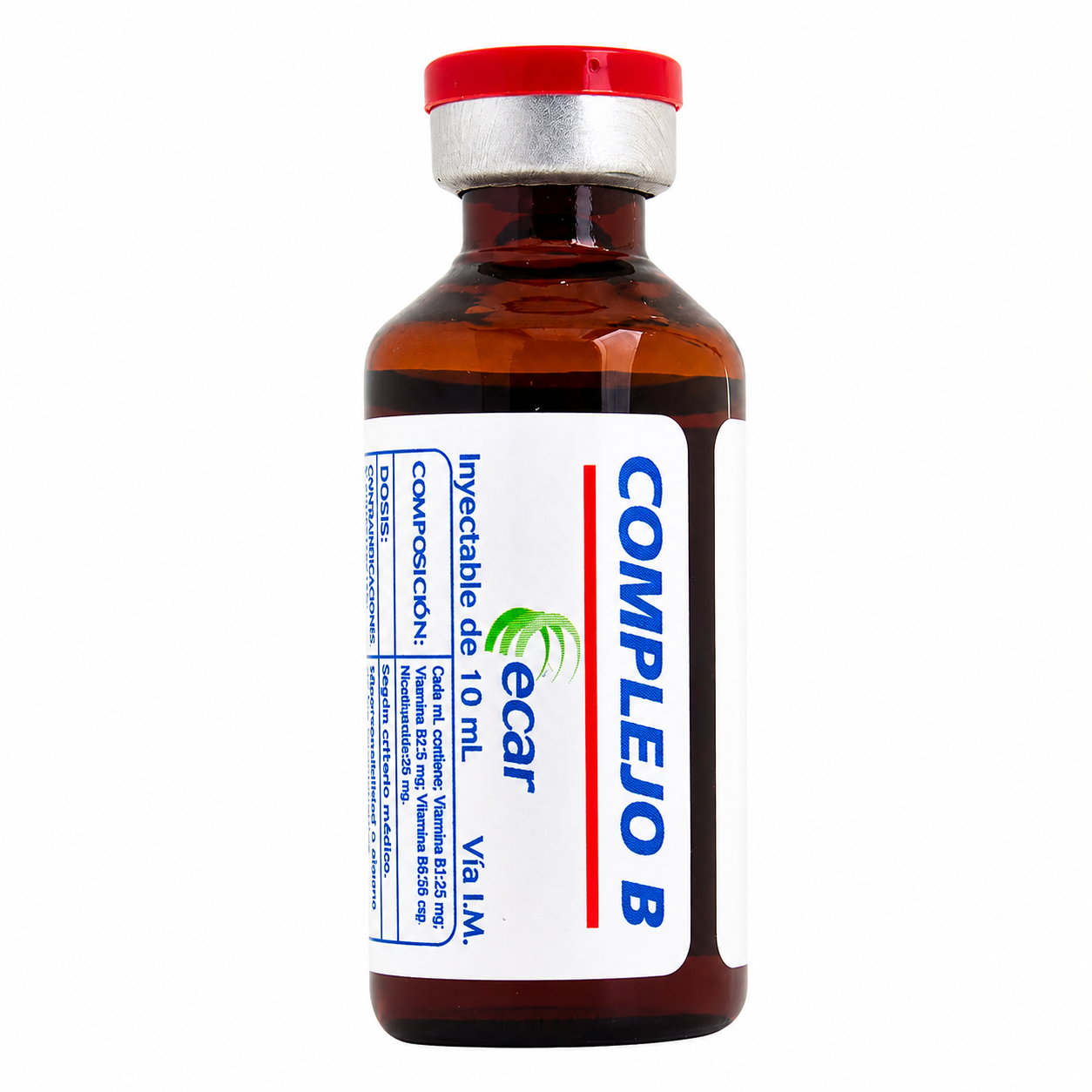 Vitamina B12 10 mg x 10 ml Ecar solución inyectable vía intramuscular