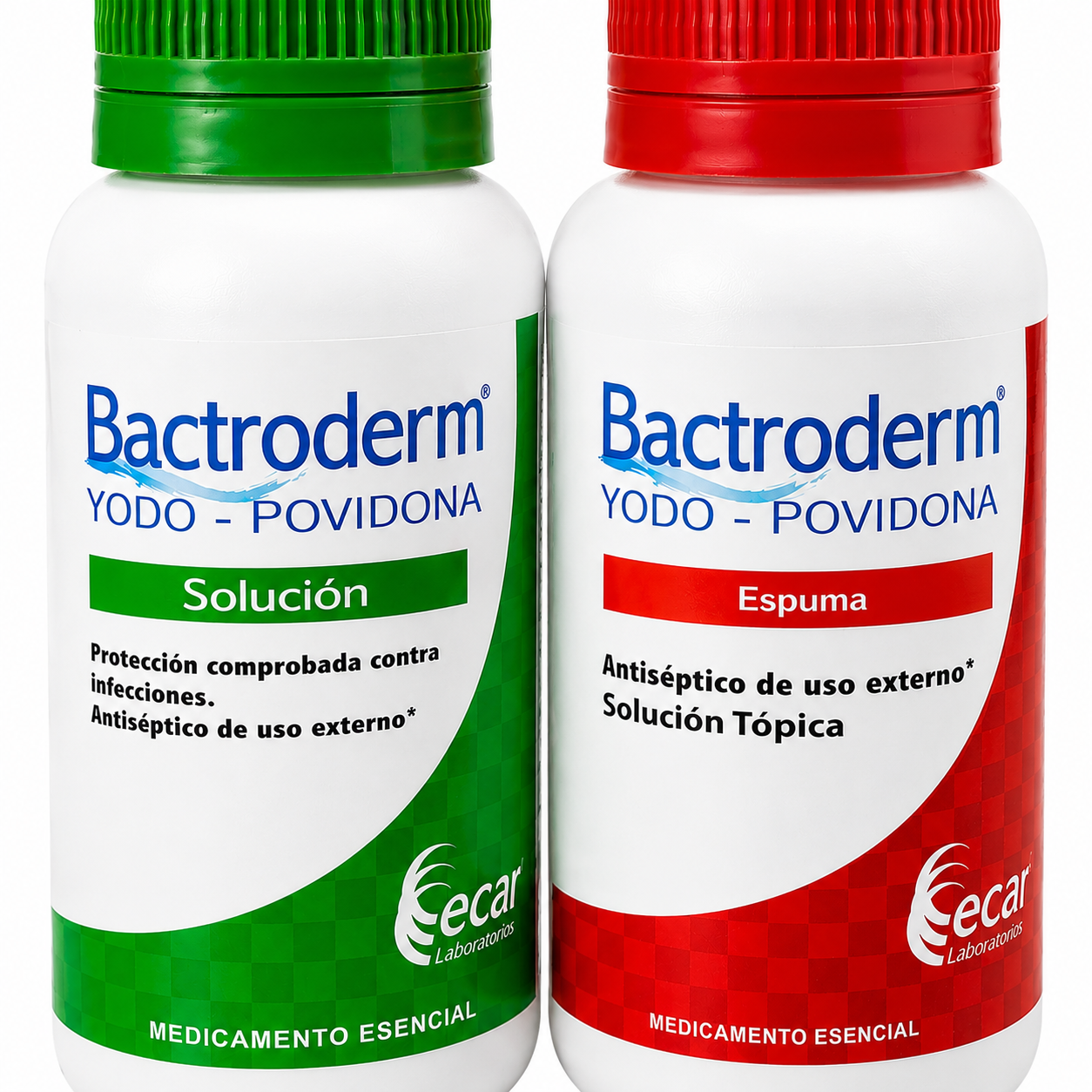 Bactroderm espuma antiséptica yodopovidona 8% 60 mL Ecar para uso externo y protección contra infecciones