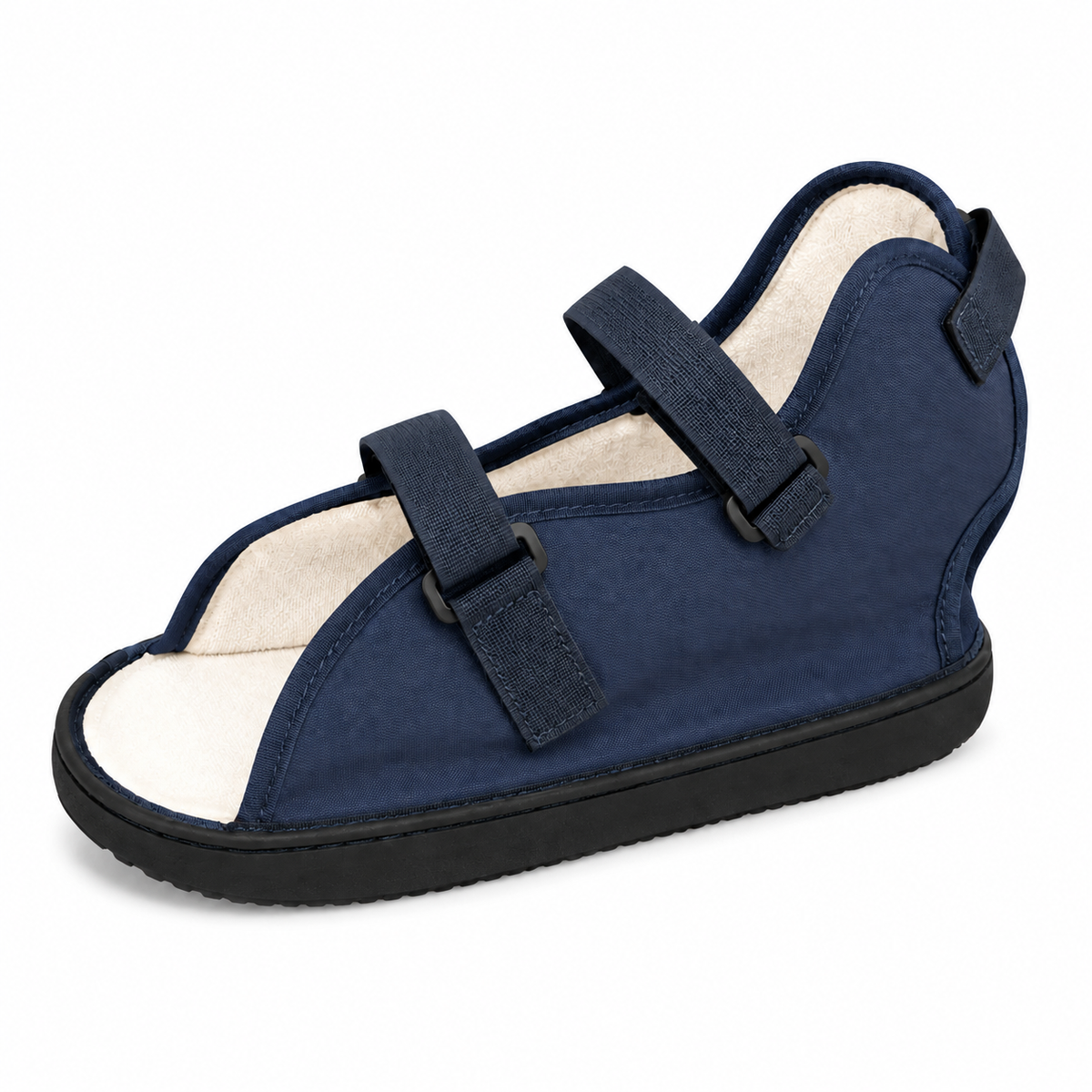 Zapato para yeso talla SM, referencia 11113, diseñado para brindar protección, soporte y comodidad durante la movilidad.