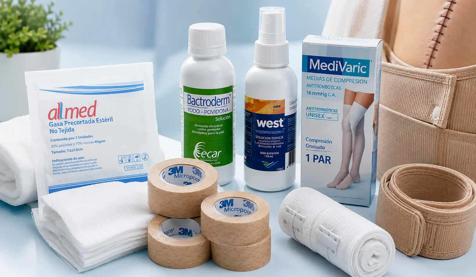 10 insumos indispensables para el manejo postoperatorio y curación de heridas