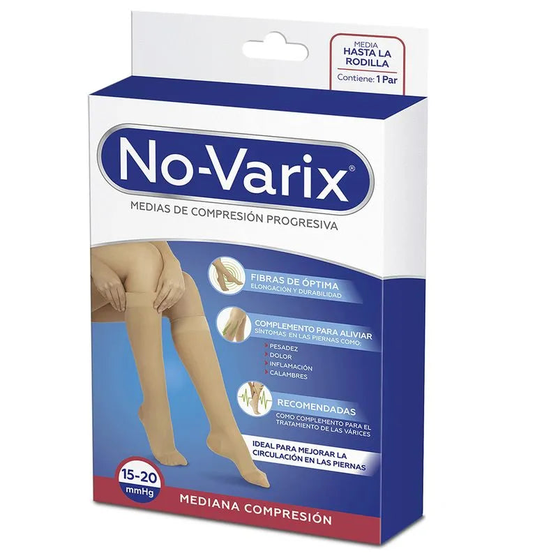 Media No-Varix Rodilla Compresión 15-20 mmHg Talla L