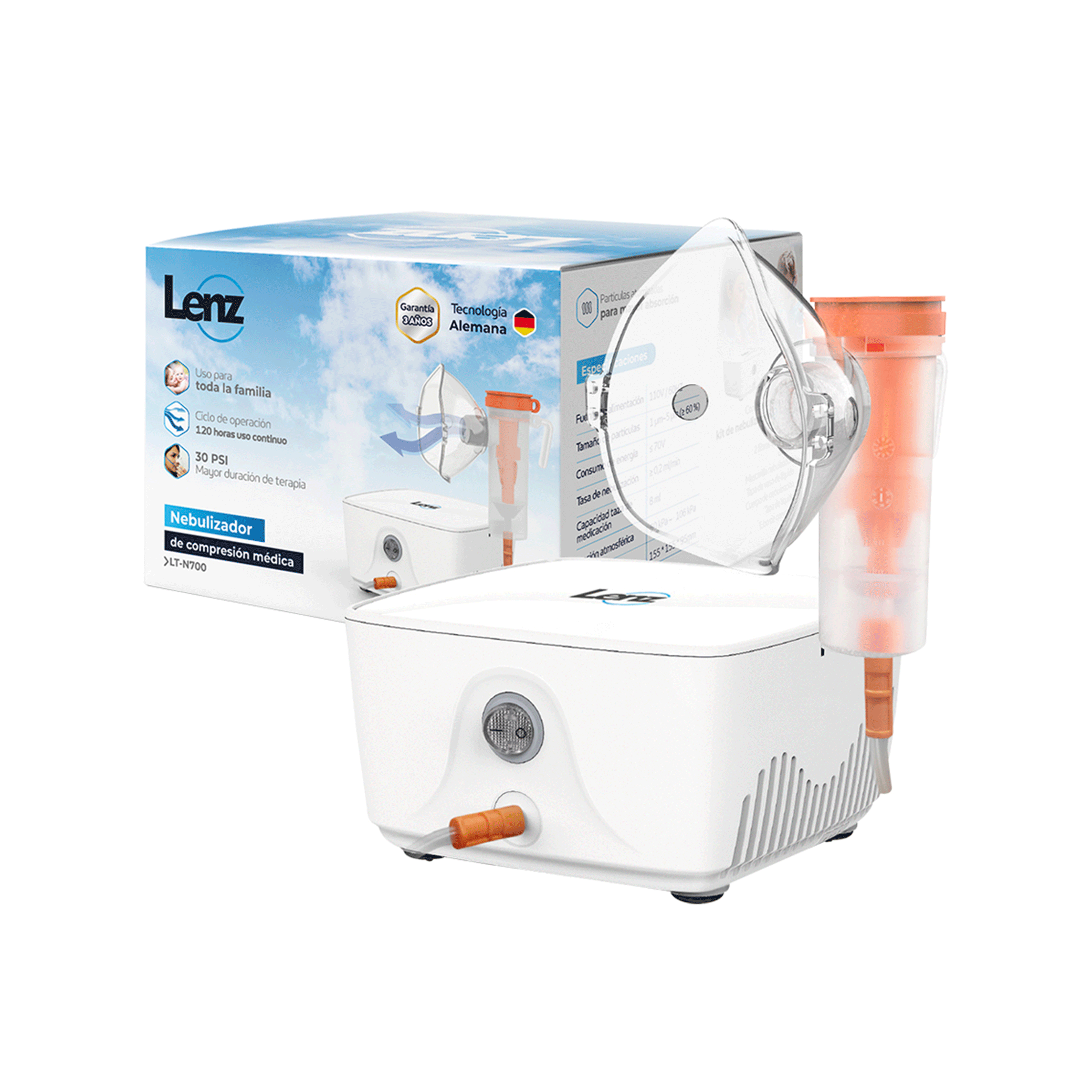 Nebulizador De Compresión Médica LT-N700 - Lenz