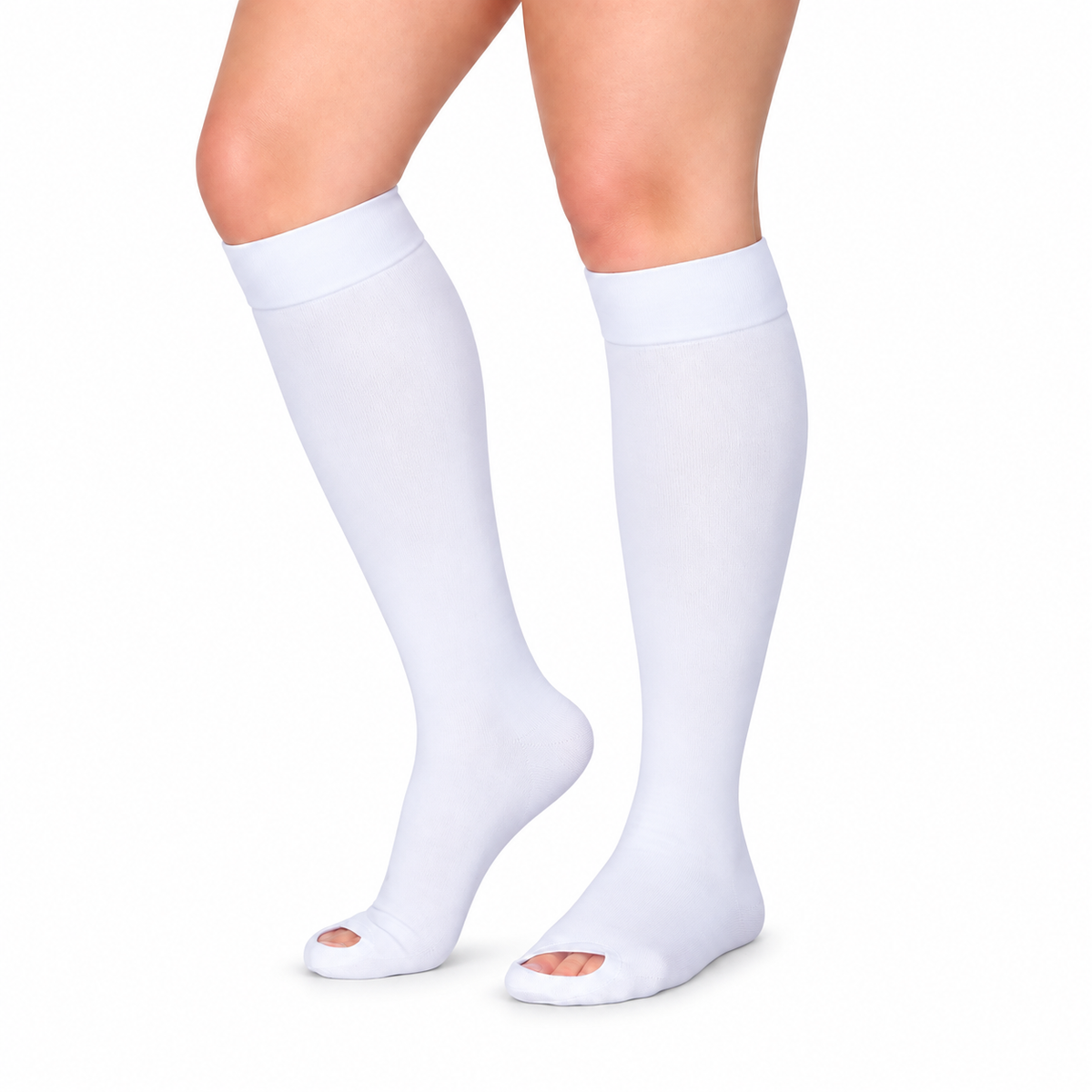 Media de compresión antiembólica Medivaric unisex hasta la rodilla, talla T-XL, diseñada para brindar soporte y comodidad.