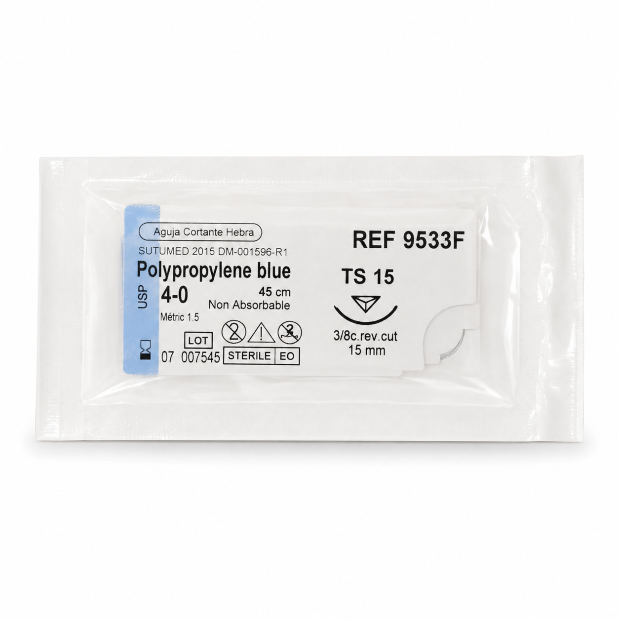 Aguja Cortante Hebra 45cm Polypropylene 4/0 Ref. 9533F