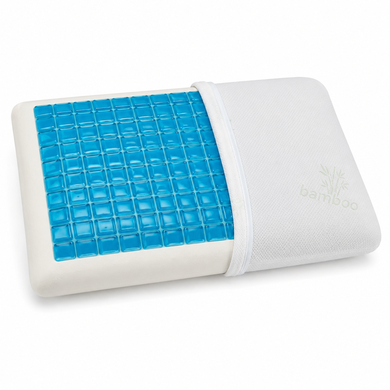 Almohada Memory Foam Gel Bamboo 50x30x12 cm