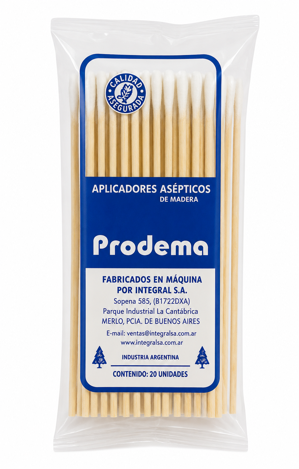 Aplicadores Asepticos Prodeman Bolsa 20 Und