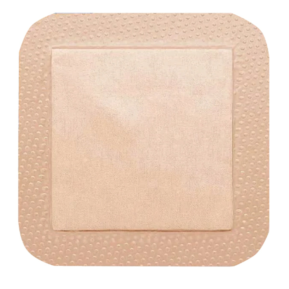 Apósito de espuma adhesivo de silicona FoamLite unidad con superficie acolchada sobre fondo blanco