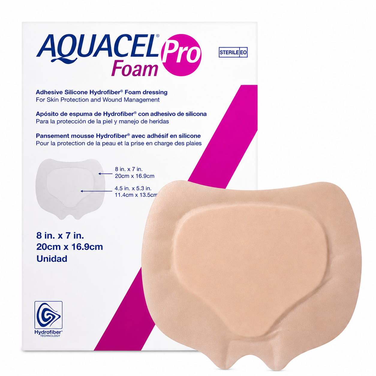 Apósito Sacral Adhesivo Aquacel Foam Pro 20 x 16.9 cm Convatec x unidad para manejo avanzado de heridas y protección de la zona sacral