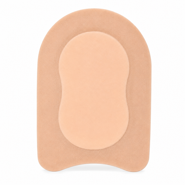 Apósito AQUACEL Foam Adhesivo Talón Convatec de 19,8 x 14 cm con diseño anatómico para protección de talón y manejo de exudado